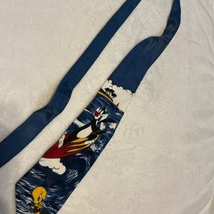 Hot Cakes Blue Cartoon Character Tie